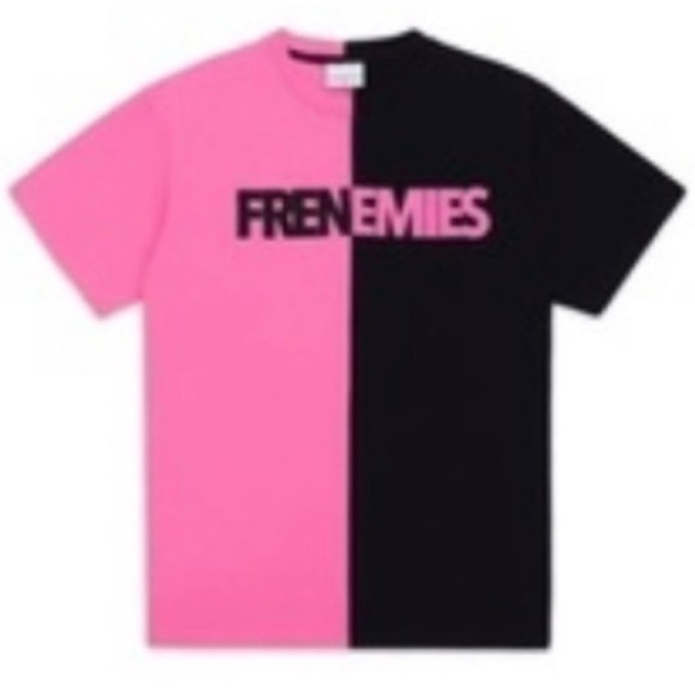 FRENEMIES Pink Black split t-shirt size Small rare limited edition H3 TF Youtube - Picture 5 of 5